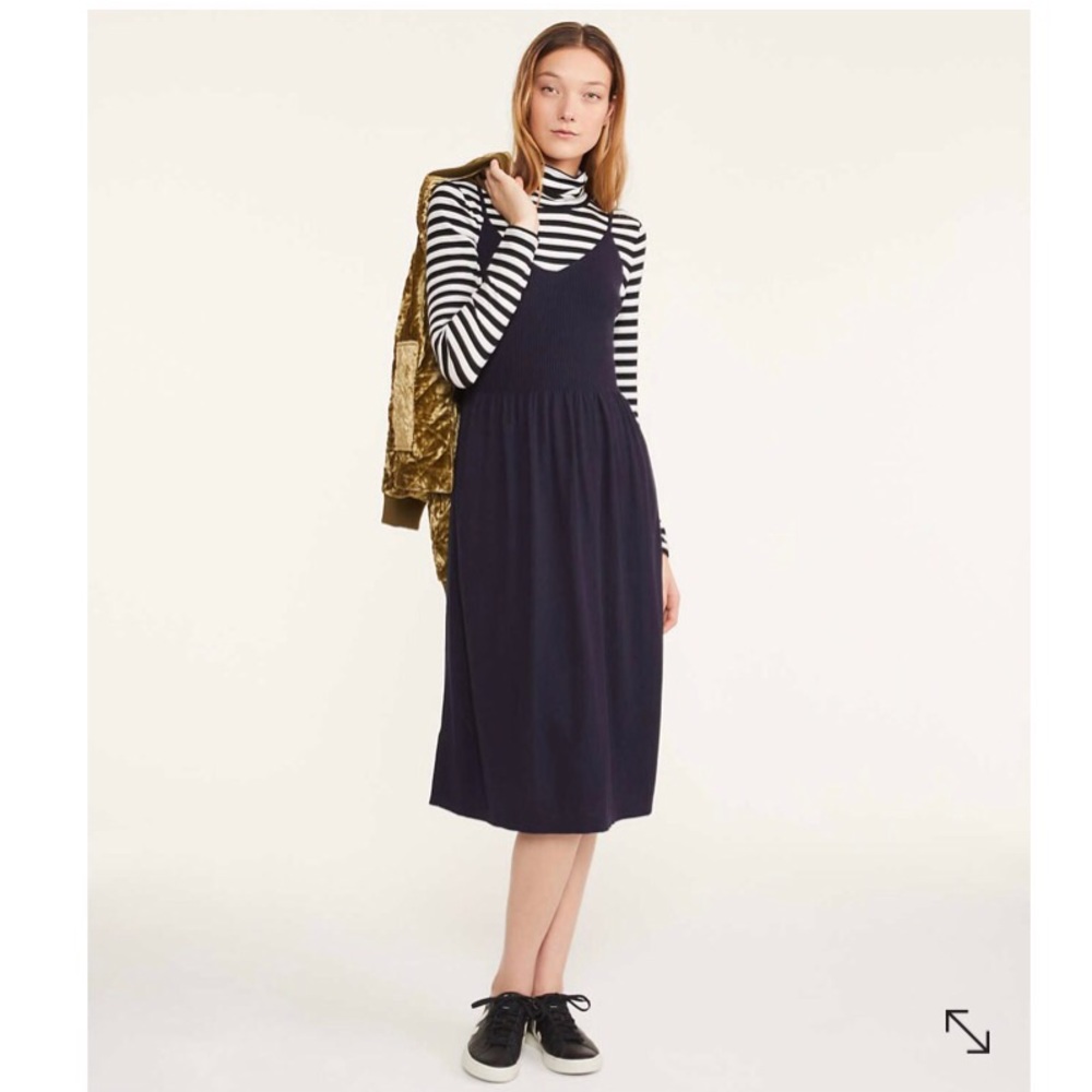Lou & Grey Sweater Slip Dress Navy